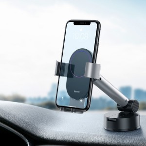 Suport Auto Baseus Simplism Gravity pentru bord sau parbriz - Argintiu