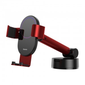 Suport Auto Baseus Simplism Gravity pentru bord sau parbriz - Rosu