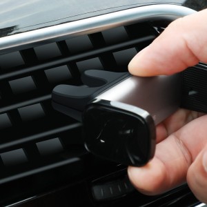 Suport Auto Baseus Steel Cannon Clamp Holder pentru grila de ventilatie - Argintiu
