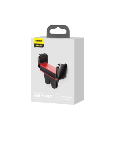 Suport Auto Baseus Steel Cannon Clamp Holder pentru grila de ventilatie - Rosu
