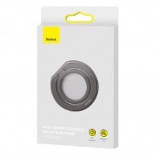 Suport tip inel metalic pentru telefon Baseus Halo Ring Holder - Grey