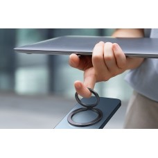 Suport tip inel metalic pentru telefon Baseus Halo Ring Holder - Grey