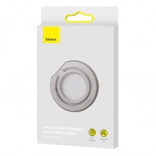 Suport tip inel metalic pentru telefon Baseus Halo Ring Holder - Silver