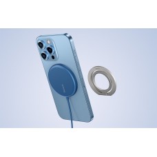 Suport tip inel metalic pentru telefon Baseus Halo Ring Holder - Silver