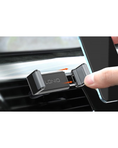 Suport Auto LDNIO MG04 Car Phone Clip Holder pentru grila de ventilatie - Negru