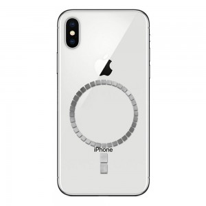 Inel Adaptor MagSafe - Set 36 Magneți Individuali pentru Telefon - Bandă 3M - Argintiu