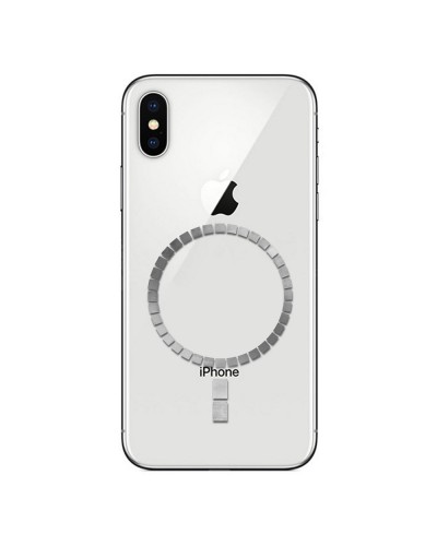 Inel Adaptor MagSafe - Set 36 Magneți Individuali pentru Telefon - Bandă 3M - Argintiu