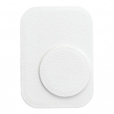 Plăcuță Metalică Magnetică Telefon - Finisaj Piele PU - Set 2 buc cu Bandă 3M - Alb