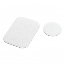 Plăcuță Metalică Magnetică Telefon - Finisaj Piele PU - Set 2 buc cu Bandă 3M - Alb
