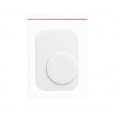 Plăcuță Metalică Magnetică Telefon - Finisaj Piele PU - Set 2 buc cu Bandă 3M - Alb