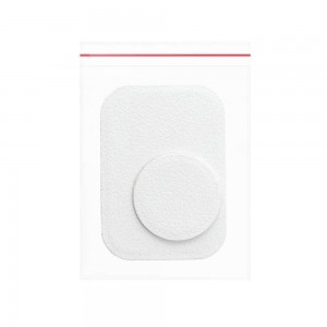 Plăcuță Metalică Magnetică Telefon - Finisaj Piele PU - Set 2 buc cu Bandă 3M - Alb
