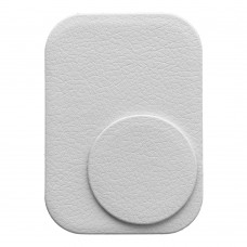 Plăcuță Metalică Magnetică Telefon - Finisaj Piele PU - Set 2 buc cu Bandă 3M - Argintiu