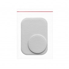 Plăcuță Metalică Magnetică Telefon - Finisaj Piele PU - Set 2 buc cu Bandă 3M - Argintiu