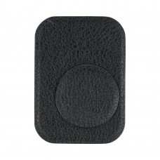 Plăcuță Metalică Magnetică Telefon - Finisaj Piele PU - Set 2 buc cu Bandă 3M - Negru