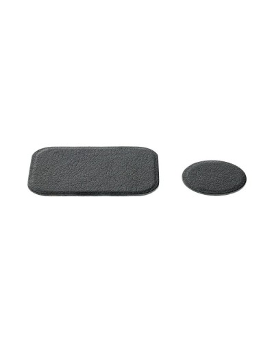 Plăcuță Metalică Magnetică Telefon - Finisaj Piele PU - Set 2 buc cu Bandă 3M - Negru