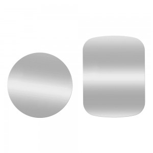 Plăcuță Metalică Magnetică pentru Telefon - Set 2 buc cu Bandă 3M - Argintiu