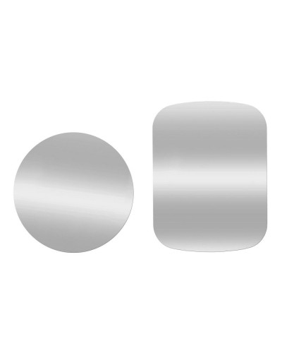Plăcuță Metalică Magnetică pentru Telefon - Set 2 buc cu Bandă 3M - Argintiu