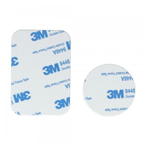 Plăcuță Metalică Magnetică pentru Telefon - Set 2 buc cu Bandă 3M - Argintiu