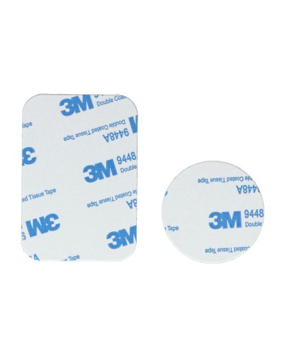 Plăcuță Metalică Magnetică pentru Telefon - Set 2 buc cu Bandă 3M - Argintiu