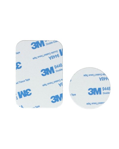 Plăcuță Metalică Magnetică pentru Telefon - Set 2 buc cu Bandă 3M - Negru