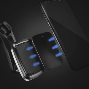 Plăcuță Metalică Magnetică pentru Telefon - Set 2 buc cu Bandă 3M - Negru