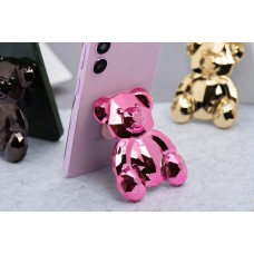 Suport de telefon cu banda adeziva BEAR Stand - Pink