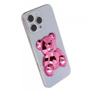 Suport de telefon cu banda adeziva BEAR Stand - Pink