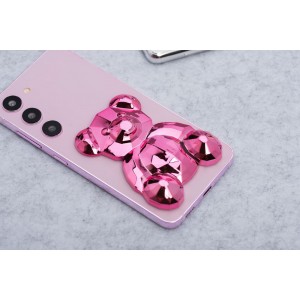 Suport de telefon cu banda adeziva BEAR Stand - Pink