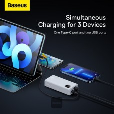Baterie Externa BASEUS Adaman2 Digital Display Fast Charge Power Bank 10000mAh 30W - Alb