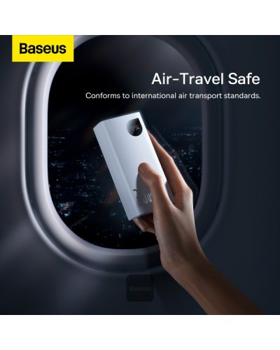 Baterie Externa BASEUS Adaman2 Digital Display Fast Charge Power Bank 10000mAh 30W - Alb
