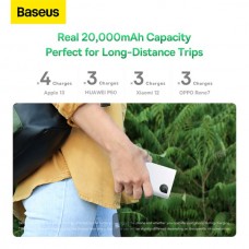 Baterie Externa BASEUS Adaman2 Digital Display Fast Charge Power Bank 20000mAh 30W - Alb