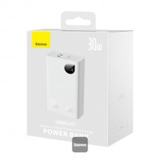 Baterie Externa BASEUS Adaman2 Digital Display Fast Charge Power Bank 20000mAh 30W - Alb