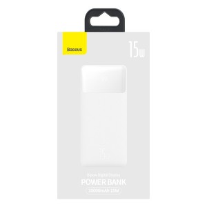 Baterie Externa BASEUS Bipow Digital Display Power Bank 10000mAh 15W - Alb