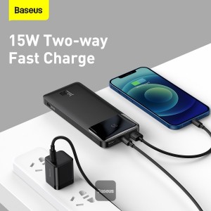 Baterie Externa BASEUS Bipow Digital Display Power Bank 10000mAh 15W - Negru