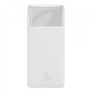 Baterie Externa BASEUS Bipow Digital Display Power Bank 10000mAh 20W - Alb