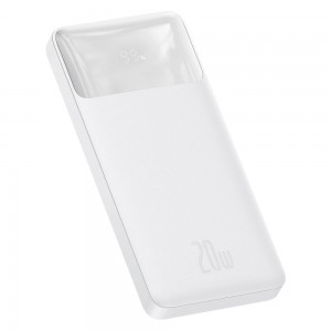 Baterie Externa BASEUS Bipow Digital Display Power Bank 10000mAh 20W - Alb