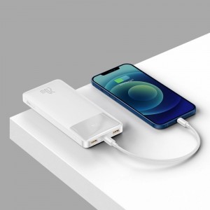 Baterie Externa BASEUS Bipow Digital Display Power Bank 10000mAh 20W - Alb