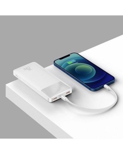 Baterie Externa BASEUS Bipow Digital Display Power Bank 10000mAh 20W - Alb Baterie Externa BASEUS Bipow Digital Display Power Bank 10000mAh 20W - Alb