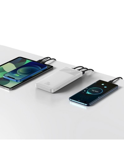 Baterie Externa BASEUS Bipow Digital Display Power Bank 10000mAh 20W - Alb Baterie Externa BASEUS Bipow Digital Display Power Bank 10000mAh 20W - Alb