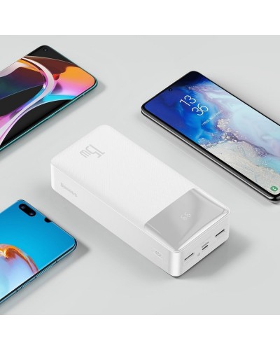 Baterie Externa BASEUS Bipow Digital Display Power Bank 30000mAh 15W - Alb Baterie Externa BASEUS Bipow Digital Display Power Bank 30000mAh 15W - Alb