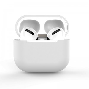 Husă AirPods 3 din Silicon TPU Anti-Șoc, Compatibilă Încărcare Wireless - Alb