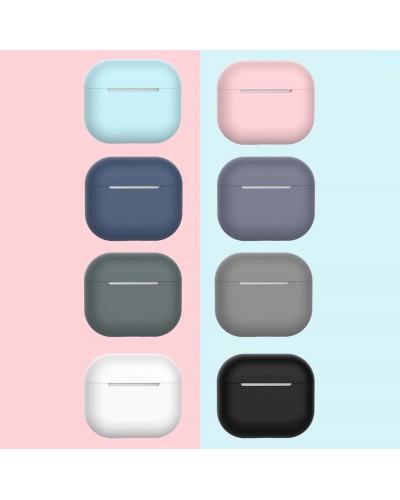 Husă AirPods 3 din Silicon TPU Anti-Șoc, Compatibilă Încărcare Wireless - Alb
