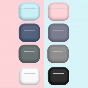 Husă AirPods 3 din Silicon TPU Anti-Șoc, Compatibilă Încărcare Wireless - Negru