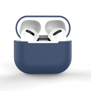 Husă AirPods Pro din Silicon TPU Anti-Șoc, Compatibilă Încărcare Wireless - Albastru