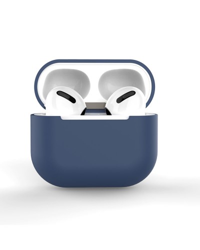 Husă AirPods Pro din Silicon TPU Anti-Șoc, Compatibilă Încărcare Wireless - Albastru
