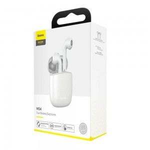 Casca Bluetooth BASEUS Encok True Wireless W04 - Alb