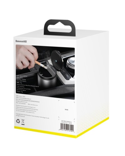 Scrumiera Metalica Auto Baseus Premium Car Ashtray - Gri
