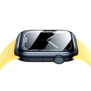 Folie Sticlă Apple Watch 41mm (Series 7/8/9) Baseus Curved-Screen Crystal, Acoperire Completă 3D - Negru