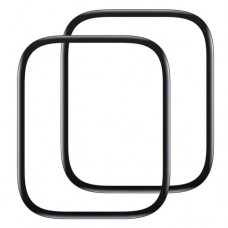 Set 2x Folie Sticlă Apple Watch 41mm (Series 7/8/9) Baseus Curved-Screen Crystal, Acoperire Completă 3D - Negru