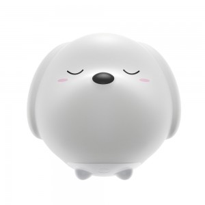 Lampă de Veghe LED Baseus Cute Series Doggie, Silicon Moale, RGB, Touch Control, 1100 mAh - Alb